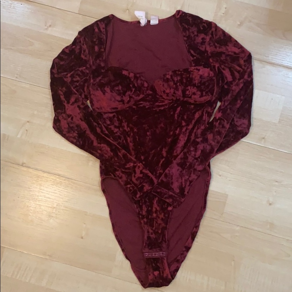 Vintage Victoria’s Secret Crushed Velvet Bodysuit